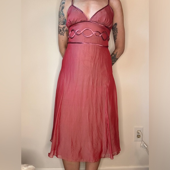 Betsey Johnson Dresses & Skirts - Stunning silk vintage Betsey Johnson spaghetti strap dress